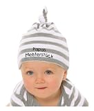 Produkt-Bild: Baby M&uuml;tze bedruckt mit PAPAS MEISTERST&Uuml;CK (Farbe grau/weiss)