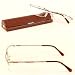 GC Spring Hinged Rimless Fashion Reading Glasses (Hard Case Included)