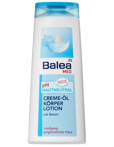 Balea Med pH-hautneutral Creme-&Ouml;l Lotion, 3er Pack (3 x 400 ml)