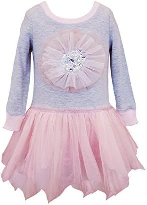 Baby Sara Dress with Flower and Rhinestone Detail, Toddler, 2T-4T (3T)