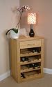 Light Oak Wine Rack Lamp / Table
