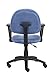 Boss Office Products Perfect Posture Delux Microfiber Task Chair with Loop Arms in Blue