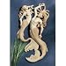 Mermaid and merman statue home garden wall sculpture