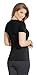 Women's Zip Up V Neck Short Sleeve Fitted Lightweight Casual Rib Knit Top