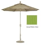 9' Crank Tilt Patio Market Umbrella - White: Macaw