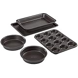Baker's Secret 5-Piece Easy Store Bakeware Set Non Stick