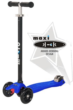 maxi kick Scooter - NAVY BLUE with T-BAR Steering. Winner of the Oppenheim Portfolio Gold and Platinum Seal Awards 2009