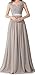 Babyonline Women's A-line Evening Dresses Lace Chiffon Long Prom Party Gowns