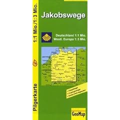 Jakobswege Deutschland 1 : 1 Mio., Europa 1 : 3 Mio
