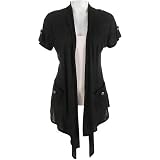 Eyeshadow Pocketed Smocked Back Cardigan Sweater
