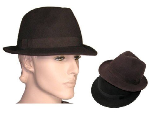 Dorfman Pacific Men's Wool Felt Snap Brim Hat