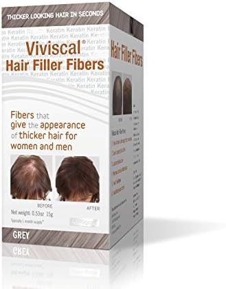 Hair Filler Fibers Grey, Grey .53 oz (Pack of 4)