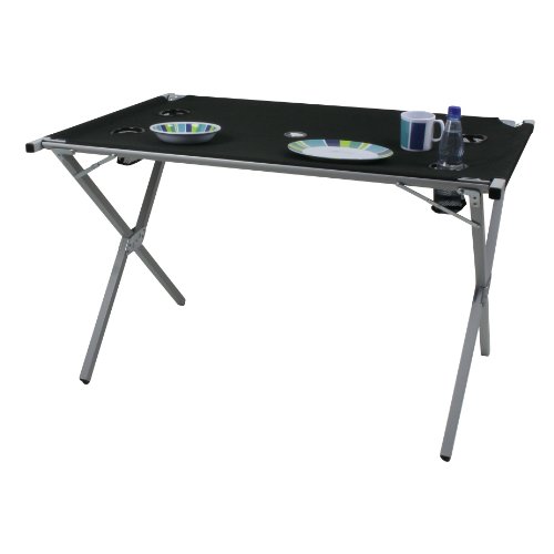 10T polyTAB Double Table camping Noir 110 x 70 x 70 cm