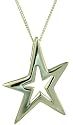 Silver Plain Star Pendant on 18" Curb Chain