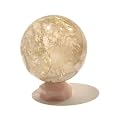 Quartz Ball 02 Clear Rainbow A Quality Crystal Healing Stone Orb Sphere w/ Rose Stand 2.7