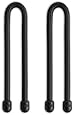 Nite Ize GT6-2PK-01 Gear Tie Reusable 6-Inch Rubber Twist Tie, Black