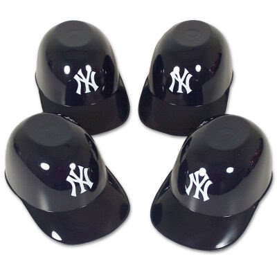 NEW YORK YANKEES BATTING HELMET ICE CREAM SNACK BOWLS 4PK