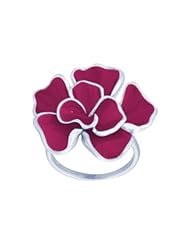 Sterling Silver Enamel Flower Ring