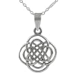 Sterling Silver Celtic Design Pendant with 18 inch Cable Chain