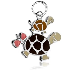 Buy Sterling Silver Epoxy Turtle Charm by Amazon.com Collection
