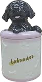 Black Labrador Collectible Dog Puppy Cookie Jar Container Statue Art
