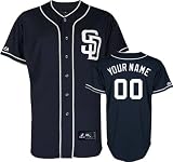 San Diego Padres Majestic Youth -Personalized With Your Name- Alternate Navy Replica Jersey