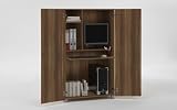 HIDEAWAY Walnut Colour Computer / PC Workstation Table Desk Cupboard Cabinet by DMF 41jCI1oZn9L. SL160 HIDEAWAY Walnut Colour Computer / PC Workstation Table Desk Cupboard Cabinet by DMF