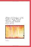 Historical Catalogue of the Dedham High School Teachers and Students 1851-1889