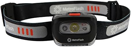 METROFLASH V8 Headlamp for Hiking, Camping, Running, Biking & More - Super-Bright 165-Lumen Cree LED - Rated Waterproof IPX5 -3 AAA Batteries Included
