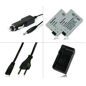 M&L Mobiles� | Chargeur + 2x Batterie LP-E8 LPE8 pour Canon EOS 550D | EOS 600D | EOS Rebel T2i | EOS Rebel T3i