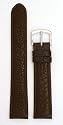 Men's Genuine Italian Leather Watchband - Color Brown Size: 16mm Watch Strap