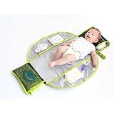 LulyBoo Changing Kit - Waterproof Compact Travel Kit Unfolds Into Diaper Changing Pad