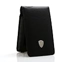 Lamborghini Black Leather Cover Case for Apple iPhone 3G / 3GS / Classic