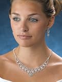 Dangle Pearl Necklace and Earrings Set
