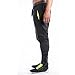 Ouber Men's Fitted Jogger Pants Gym Workout Running Sweatpants with Zipper Bottom (Black,L)