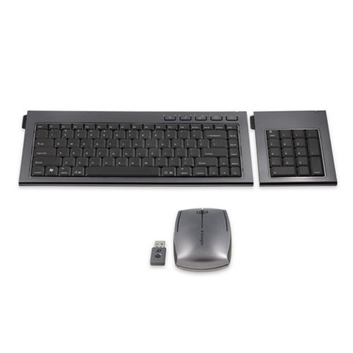 Kensington SlimBlade Media Notebook Set with Wireless Keyboard, Laser Mouse, and Numeric KeyPad (Graphite) K72279US