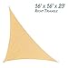 Rainleaf 16' x 16' x 23' Sun Shade Sail Canopy Right Triangle Sail Shade Canopy for Patio Garden Outdoor, 3nd Generation, Desert Sand