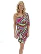 One Shoulder Junior Print Dress Trendy USA Sizes S M L or XL