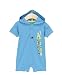 Hurley Baby Boy Hooded Romper (6-9 months, blue)