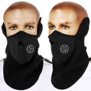 Tour de Cou cache nez oreille moto ski scooter Cagoule casque textile noir