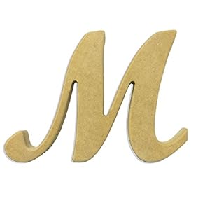 Amazon.com: 6" Capital Letter M Script Cursive Unfinished Wood DIY