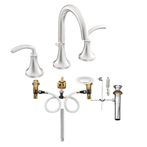 Moen CAT6520-CA9000 Icon Two-Handle High Arc Bathroom Faucet, Chrome (Valve Included)