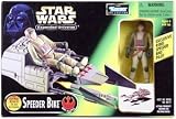Star Wars 1997 Expanded Universe Vehicle Set - Speeder Bike from Return of the Jedi Sketchbook Plus Exclusive 4 Inch Tall Rebel Speeder Bike Pilot
