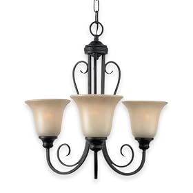 Royce Lighting RC1796 3-23 Fulton Three-Light Chandelier Oil Rubbed Bronze with Sepia... by Royce Lighting