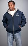 Dallas Cowboys Jacket: Navy Reebok Hooded Craftsman Jacket