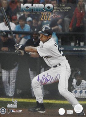 Ichiro Suzuki Seattle Mariners - 262nd Hit - Autographed 11x14 Photograph