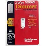 White 3-Way 1000W Dimmer