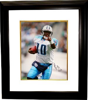 Vince Young signed Tennessee Titans 16x20 Photo Close Up Custom Framed- Steiner Hologram