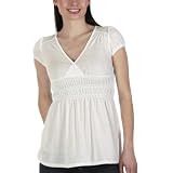 Juniors' Xhilaration® Puff-Sleeve Empire Top - True White