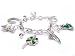 Designer Look Lucky Elephant, Clover, Horseshoe Themed Charm Bracelet Silver Tone